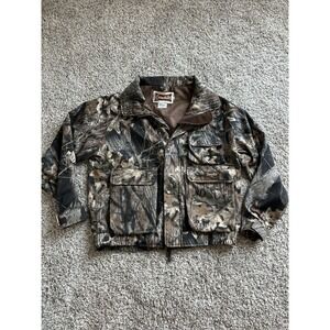 Vintage Gamehide Camo Jacket Mens L Mossy Oak Stormhide Waterproof Hunting